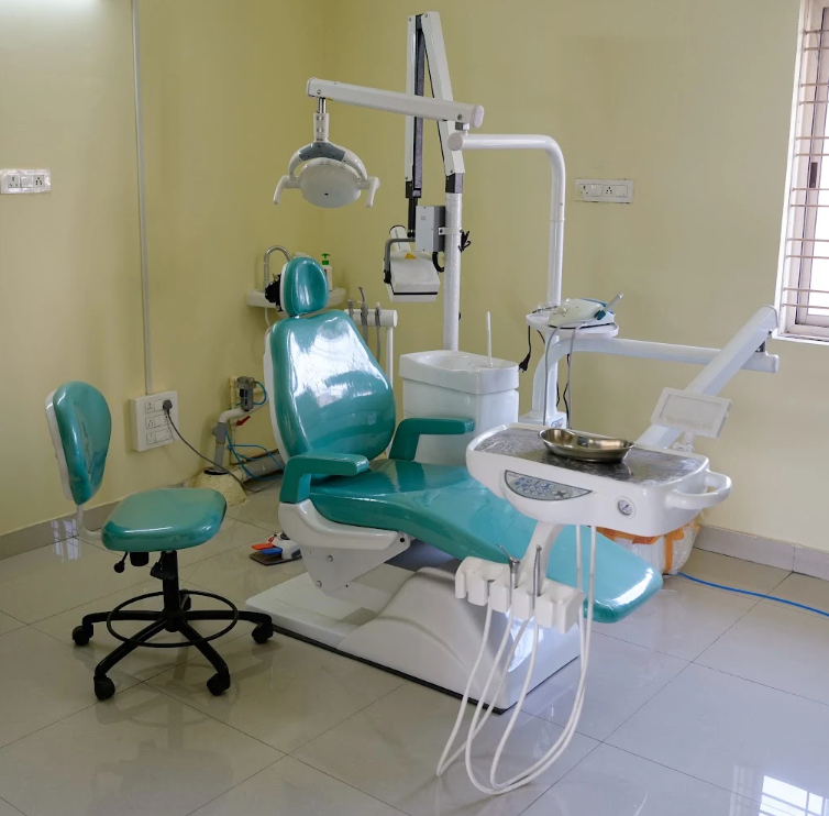 Treatment room with dental chair at Dr Shalini Dental Clinic, Nacharam